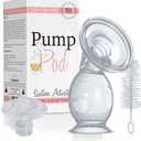 Pump Pod and 13mm Pumping Pretty Inserts; Suction Activated Milk Collection Cup for Breastfeeding with 13mm Inserts