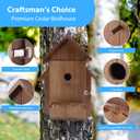 Smart Bird House with Camera, 1080p HD WiFi Outdoor Bird Box. Features Auto Capture Bird Video & Motion Detection, Night Vision, App Alerts and Serves as a Bird Nesting Box (Dark, Normal)