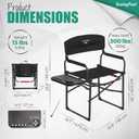 SUNNYFEEL Camping Directors Chair, Heavy Duty,Oversized Portable Folding Chair with Side Table, Pocket for Beach, Fishing,Trip,Picnic,Lawn,Concert Outdoor Foldable Camp Chairs, 21"x25"x36"
