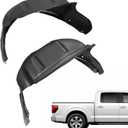 ALMULOO Rear Wheel Liner Guard Compatible with 2021-2025 Ford F150 Except Raptor, Either 2WD or 4WD Plastic(PE) Black Replacement RL3Z-9927886-B Rear Wheel Well House Liner 2PCS