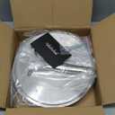 Titanium Pan, 12 Inch Pure Titanium Hammered Pro frying pan with Lid, Non-Toxic Skillet for Cooking, PFAS/PFOA/PTFE Free Cookware, Dishwasher&Oven Safe, Kitchen Induction Compatible