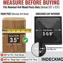 4x4 Post Caps (Fits True 3.5" x 3.5" Wood Posts) - Matte Black Aluminum Pyramid Style, Durable Metal Toppers for Fence, Deck, and Mailbox Protection (10 Pack)