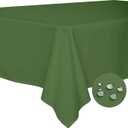 BYDOLL Table Cloth Green 70x70 Inch Tablecloth for 6 Foot Square Tables Outdoor Washable Wrinkle Free and Spillproof Polyester Tablecloth for Festival Camping Picnic Party Cover