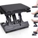 Foot Rest for Under Desk at Work Ergonomic Footrest with Adjustable Height and Angle, Foldable Foot Stool with Removable Pad Massage Beads for Office Gaming Chair Black