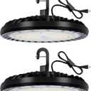 hykolity 2 Pack LED High Bay Light 200W, 5000K UFO LED High Bay Light Fixture with US Plug [600W MH/HPS Equiv.] 120-277V, 26,000lm, IP65 Commercial Warehouse Area Light for Wet Location