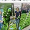 Electric Weed Wacker Battery Powered,20V Lightweight Cordless Weed Trimmer Eater with 2 Battery and Charger,3 in 1 Grass Trimmer/Brush Cutter/Lawn Edger with 26 Blade for Yard,Garden