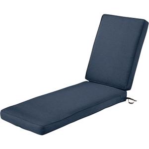 Classic Accessories Montlake FadeSafe Water-Resistant 72 x 21 x 3 Inch Patio Chaise Lounge Cushion, Heather Indigo