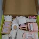 WOODMAM Wooden Dollhouse Furniture Set, 22 PCS Doll House Accessories Including 5 Room Kits, Little People House Furniture Toy Gift for Girls Boys Age 3+, Miniature Dollhouse Furnishing