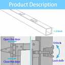 4FT Wide Galvanized Steel Deck Gate Kit Fits 36" H Railings, Cut-to-Fit Black Textured Finish Outdoor Gate with Latch & Hinges for Deck, Patio, Garden, Courtyard, Porch