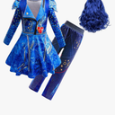 Mal Costume for Girls Cosplay Evie Outfit Jacket Pant with Wig Set Villian Kids Princess Halloween Party Dress Up Size 140