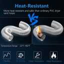 Hon&Guan 4-Inch Semi Rigid Dryer Vent Hose, 5 Feet Flexible Aluminum Duct with 2 Clamps and Aluminum Foil Tape