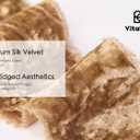 5 x Vitalizart Khaki Velvet Ribbon 2" Christmas Handmade Frayed Edges Glossy Ribbon for Gift Wrapping Tree Ornaments Wreath Garland Holiday Decorations 3 Yd Brown