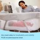 Graco DreamMore Bedside, Newborn, Travel, Portable Bassinet for Newborn Babies to 6 Months, Willow