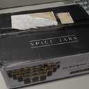 EDELHAUS Square Spice Jars with Bamboo Wooden Lid (Pack of 24) Spice Jars with Shaker Insert and 240 Labels - Bamboo Lid Glass Container for Spice Organisation [4.3 in  1.8 in]