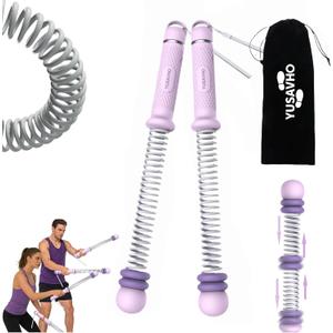 Adjustable Ropeless Battle Ropes for Home Gym for Men & Women, Quiet Air Resistance Heavy Duty Cordless Battle Rope,Exercise Ropes with Variable Resistance, Strength & Low-Impact Cardio for HIIT