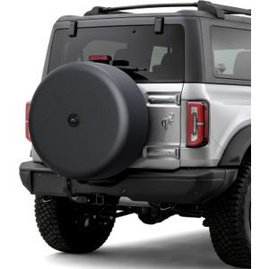 32" Soft Black Tire Cover - Ideal Compatible with Ford Bronco(Big Bend/Black Diamond/Outer Banks/Badlands) 2021-2025 with Backup Camera