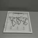 Travel Adventure Archive Shadow Box For Memories,8&12Inch Concert Travel Ticket Stub Memory Top Loading Shadow Keepsake Box With Slot On Top,life In a Shadow Box Travel Frame (White, 8x8)