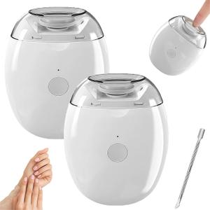 Portable Electric Nail Clipper with LED Light and 3 Speeds,Universal Automatic Fingernail Grinder,360 Silent Auto Fingernail Cutter and Polishing Trimmer for Safe