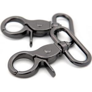 Trigger Snaps, 6 PCS Hook Clasps Oval Swivel Trigger Clips Hooks Clips Snap for Straps Bags Belting Leathercraft (Gunmetal,1 1/5")