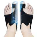 1 Pair Bunion Corrector for Women & Men, Night Bunion Splint, Big Toe Straightener, Bunion Brace for Pain Relief (One Size, Black)