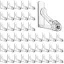 PercyEffie 48pcs Tablecloth Clips Table Cloth Clips Picnic Clear Plastic Clip-Clamp Holder Table Tablecloth Clip Bulk for Outdoor,Wedding Picnic Tables Camping tablecloths Party Essentials