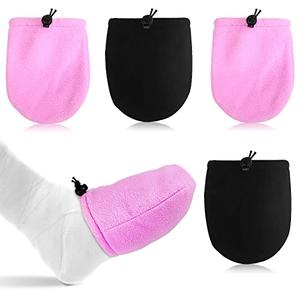 Cast Toe Socks for Women Men 3 Pack Cast Toe Cover Nonslip Protector to Keep Warm, Fits Ankle, Leg and Foot(Purple, Black)