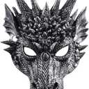 Himine Cosplay Mask Dragon's Head Mask for Festival Party Halloween (Gray)