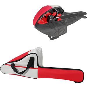 WLSANX 19 inch Chainsaw Carrying Bag, Chainsaw Storage Bag, Oxford Cloth Chainsaw Case Bag, Portable Chainsaw Holder Fit for 16"/18"/19", Chainsaw Bag with Buffer Cotton & Handle Sticky (RED)