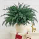 Christmas Cypress Stems for Vases Cedar - Real Touch Realistic Artificial Faux Greenery Pine Branches Fillers and Holiday Home Decor 18 inch Long 10 Pcs