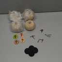 Maricome 2 Inch Bun Feet for Furniture Unfinished Solid Hardwood Round Ottoman/Couch/Sofa Legs Set of 4 M8 Bolt Predrilled