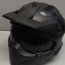 ILM Open Face Motorcycle 3/4 Half Helmet for Dirt Bike Moped ATV UTV Motocross Cruiser Scooter DOT Model 726X (Matte Black,L)