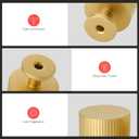 homdiy 20 Pack Gold Cabinet Knobs Solid Brushed Brass Cabinet and Drawer Knobs Kitchen Dresser Knobs for Desk Drawers Cupboard Hardware (1 Hole)