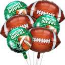 Sumind 6 Pieces 26 & 18 Inch Football Balloons Set Football Party Decorations Sports Foil Rugby Ball Balloons for Birthday Tailgate Game Day, Sports Event(6 Pieces)