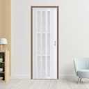 CCBOYSHARDWARE 30X80in Accordion Door Interior,PVC Sliding Folding Doors with Lock,Divider Door with Hardware,White Waterproof