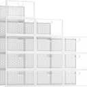 Pinkpum Large 12 Pack Shoe Storage Boxes, Shoe Organizer for Closet clear Plastic Stackable Shoe Dispaly Case Bins Holder, Sneaker Storage White