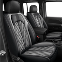 AOMSAZTO 2 Front Seat Covers Custom Fit for Jeep Gladiator 2020-2024 2025 Breathable Leather Truck Car Seat Covers (Black&Grey)