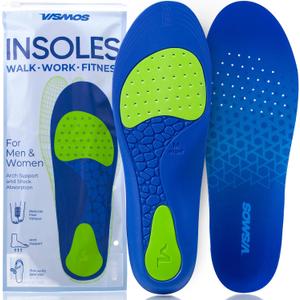Low Arch Support Inserts for Men & Women  Orthotic Comfort Insoles for Flat Feet, Walking, Work & Standing All Day  Reduces Foot Fatigue  Steppers Insoles (Medium)