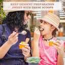 2 x Metal Ice Cream Scoops Set3 Pack Heavy Duty Cast Zinc Ice Cream Spoons, Ergonomic Ice Cream Scoop with Non-slip TPR Handle for Gelato, SundaeCookie Dough ScopperDishwasher Safe Kitchen Gadgets