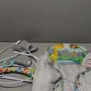 Bright Starts Baby Bouncer Soothing Vibrations Infant Seat - Removable -Toy Bar, Nonslip Feet, 0-6 Months Up to 20 lbs (Safari Fun)