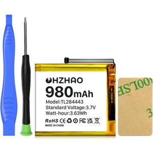 2025 Upgraded 980mAh TL284443 Battery, High Capacity Li-Polymer Replacement Battery for Nest Learning Thermostat 2nd 3rd Generation, T3007ES, T3008US, T4000ES, A0013 with Repair Tools