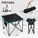 FUNDANGO Folding Camping Stool, 18.1 Inch Oversized Foot Stools 400 Lbs Heavy Duty Portable Padded Seat Anti-Slip Foots & Carry Bag for Fishing Outdoor Lawn Travel (Black)