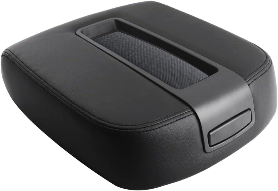 Center Console Armrest lid Cover Compatible with 2007-2013 Silverado Tahoe Suburba Avalanche Sierra Yukon XL Arm Rest Center Console Cover Lid, Replac OE 15217111, Black