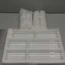 Shihanee Set of 6 Pillar Candles with Glass Cylinder Vases Clear Cylinder Hurricane Candleholders for Slim Tall Pillar Candles Wedding Table Centerpieces(2.6'' X 4.7'', 5.9'', 7.9'',White)