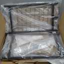 HarJue Towel Racks for Bathroom, 35" H Standing Towel Holder 3 Tier Metal Pool Towel Hanger Outdoor Floor with Storage Shelves for Blanket Bath Towel Drying (Matte Black)