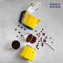 LORD'S ROCKS Caf Bustelo Stovetop Espresso Maker 300 ml Cup Moka Pot Coffee Percolator, Durable Aluminum with Heat-Resistant Handle, Bold Yellow Design Authentic Caf-Style Coffee at Home