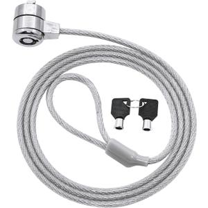 YACSEJAO Notebook Lock and Security Cable Laptop Cable Lock Hardware Security Cable Lock Anti Theft for All Devices with 3x7mm Keyholes are Supported(1.2M/3.9FT)