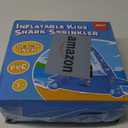 JOSEN Sprinkler for Kids Outdoor Play, Giant Inflatable Shark Water Toys Splash Pad with Basketball Hoop, Fun Sprinkler Summer Outdoor Game for 3-8 Years Old Children Boys Girls Gift