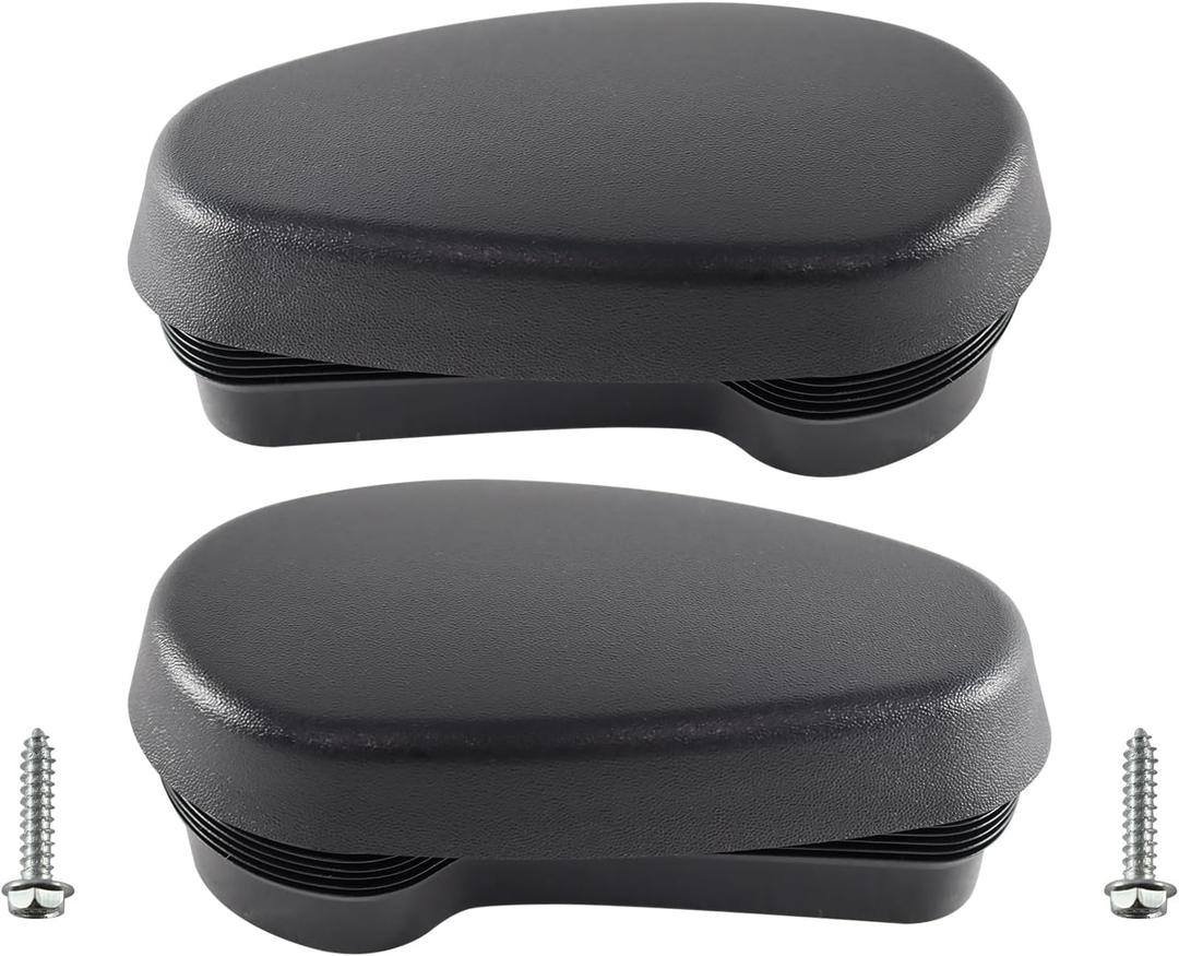 Tubular Side Steps Bars End Caps Replacement Set Compatible with 2009-2022 Do-dge Ram ; Replacement for 68044463AB 68044463AC