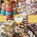 30pcs mini cookie boxes - 4x4x2.5 Inches white dessert boxes with stickers and jute twine, perfect for small cookie boxes and dessert packaging