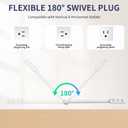 Electrical Outlet Extender Stick,180° Rotating Extendable Wall Outlet for Hard to Reach Places,Rotating Plug Power Hub for Bedroom, Living Room, Office